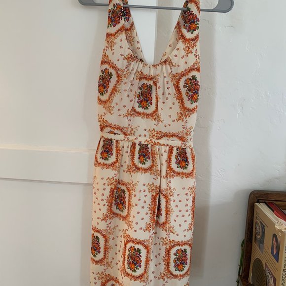 Madewell floral silk cocktail dress - Picture 3 of 8